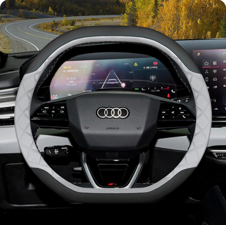 2026 Model Saic Faw Audi A5L Steering Wheel Cover, Ultra-Thin Car Steering Wheel Cover Specifically for Q4, Q5, Q6, and E-Tron