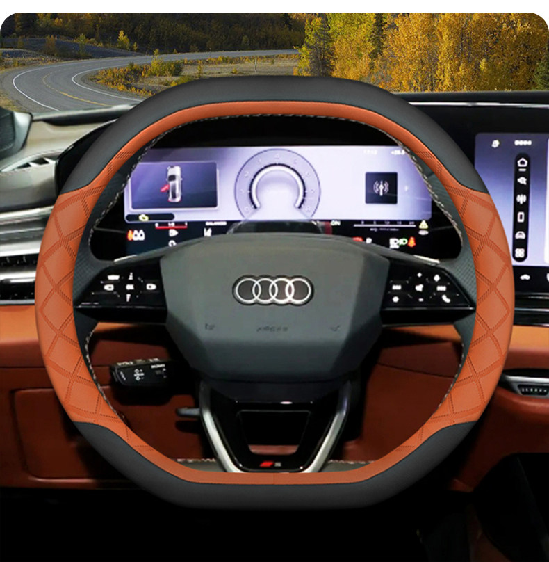 2026 Model Saic Faw Audi A5L Steering Wheel Cover, Ultra-Thin Car Steering Wheel Cover Specifically for Q4, Q5, Q6, and E-Tron