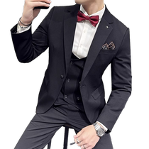 OFF-WIXUK suit mens large size slim commuting formal grooms dress suit jacket three-piece set