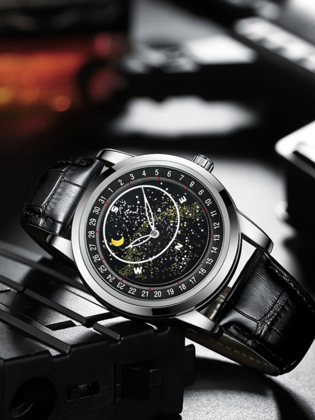 Brand Rotation All Sky Star Mechanical Fully Automatic Waterproof Glow Sport Trend Men's Watch_voghion.com