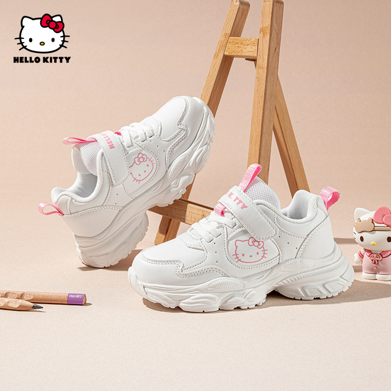 Hello Kitty Children's Shoes, Kids' White Sneakers, 2026 Autumn New Style, Girls' Dad Shoes, Cartoon Thick-Soled Height-Increasing Shoes Hello Kitty Children's Shoes, Kids' White Sneakers, 2026 Autumn New Style, Girls' Dad Shoes, Cartoon Thick-Soled Height-Increasing Shoes