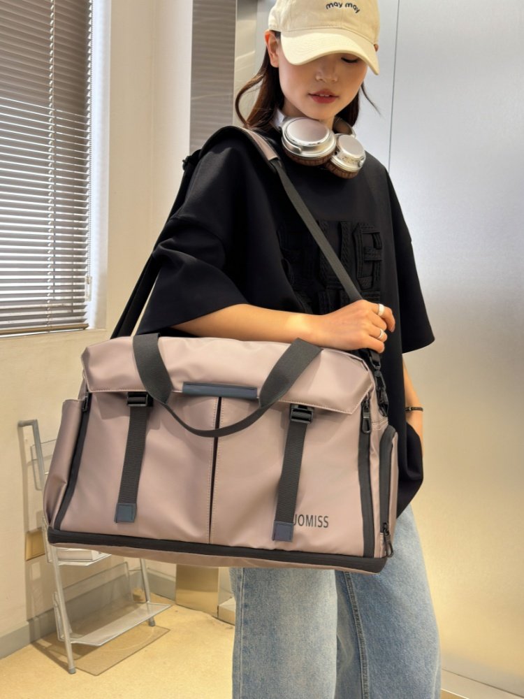 Short-Distance Travel Bag, Large Capacity, Can Be Used as a Trolley Boarding Bag, with Shoe Compartment, Expandable Luggage Bag, Crossbody Bag, Gym Bag