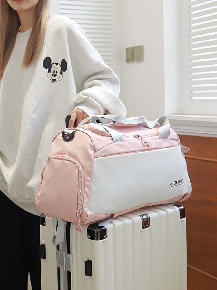 Large-Capacity Backpack for Women That Can Be Attached to a Trolley Case, Fashionable Waterproof Gym Bag for Men, Single-Shoulder Luggage Bag