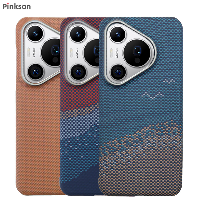 Pinkson Is Suitable for Huawei Pura70Ultra Phone Case 70Pro+ Protective Cover Pura80 Kevlar Aramid Carbon Fiber Ultra-Thin Matte Hard Case Men's Business P70 New Anti-Fall Lightweight
