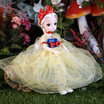 Cute doll with light music crown queen wedding dress princess children birthday gift girl toy