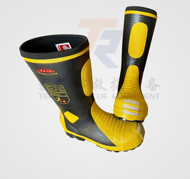 3C certified new firefighters firefighting boots Bio training boots Protective boots fireproof thickened acid-base anti-stab-Taobao