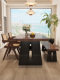 French-Style Vintage Solid Wood Dining Table and Chair Set for Home Use, Suitable for Small Apartments, Rectangular Dining Table, Living Room Desk, New Model
