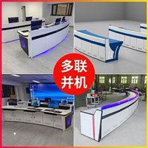 Monitoring console new computer console weak motor room computer room monitoring workbench special-shaped customized central control room