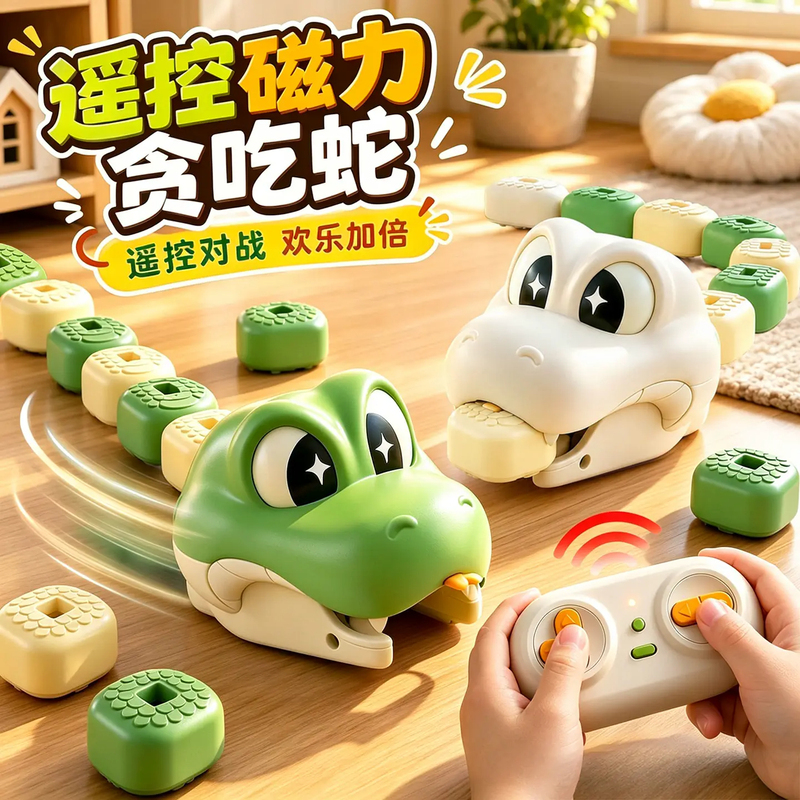 2026 New Magnetic Snake Remote Control Car Children's Toy for Boys, Educational Swallowing Game, Two-Player Battle, Birthday Gift 2026 New Magnetic Snake Remote Control Car Children's Toy for Boys, Educational Swallowing Game, Two-Player Battle, Birthday Gift