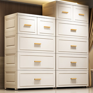 加厚收纳柜家用客厅抽屉式储物柜宝宝衣柜儿童衣服玩具塑料置物柜