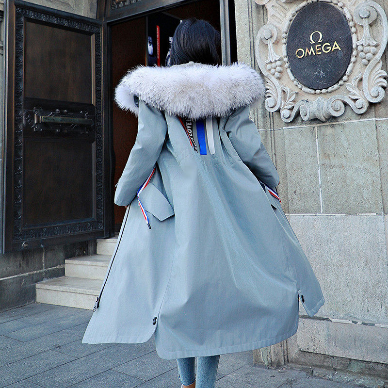 Pike women's mid-length coat winter new rex ​​rabbit inner liner detachable nickle fur fashion slim coat
