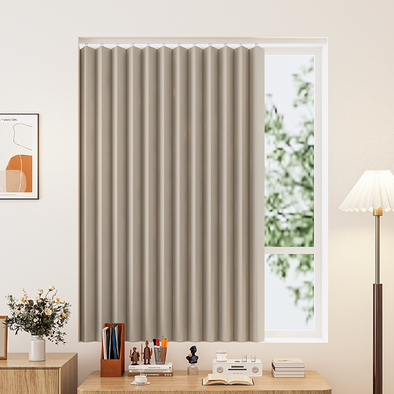 Magnetic Curtains for Bedroom, Full Blackout Fabric Curtains, Hook-Type Sliding Rail, Invisible Folding Small Window Sun Protection Sliding Curtains