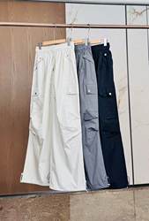 2024 Summer New Elastic Waist Drawstring Loose Pants ONKC494053650