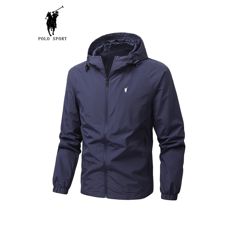 Polo Sport Jacket Spring and Autumn Windproof Breathable Outdoor Hooded Jacket Paul Dad Casual Men's Jacket