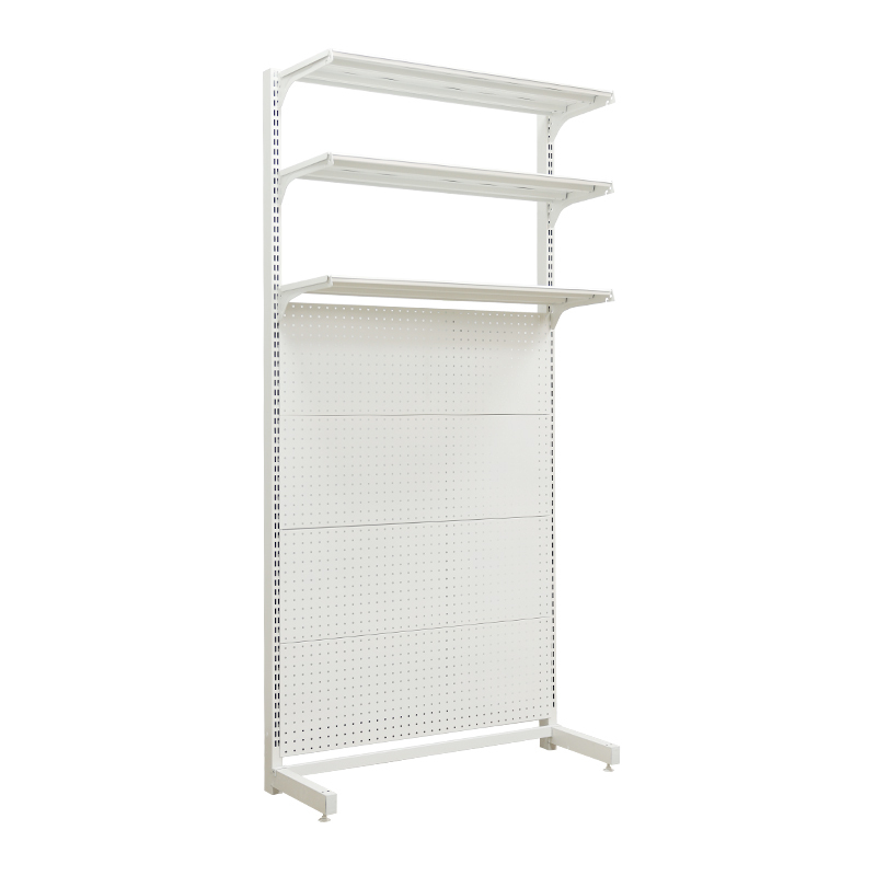 2.7m Gold Perforated Board Bookshelf, Girl's Bookcase, Floor-Standing Display, Study and Storage Integrated Desk, Storage Shelf