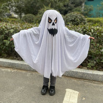 Halloween white ghost costume cape masquerade performance costume elf dress up children ghost costume