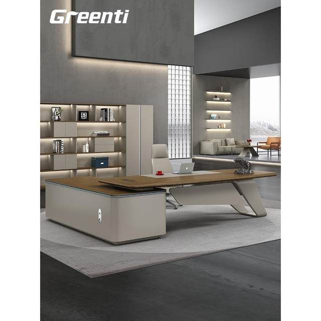 Light luxury boss desk president desk simple modern chairman desk senior office furniture office desk chair combination