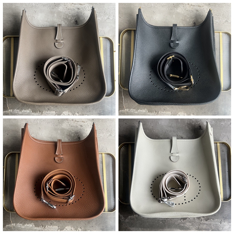 Imported Leather Letter Bag, Fully Hand-Stitched with Wax Thread, Single Shoulder Crossbody Evelyn Women's Bag, Cowhide Genuine Leather, 29cm Large Capacity