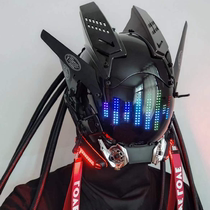Cyberpunk mask technology sense electronic mask led functional wind helmet sci-fi mecha hood future warrior