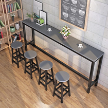 Xinjiang Tibet bar table home wall-mounted milk tea shop table and chair combination long high table commercial bar table