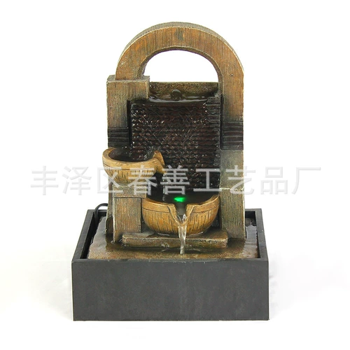 Креативные мини-водяные занавески, настенные настольные фонтанные украшения, современный фонтан в европейском стиле, украшения для фонтана с проточной водой