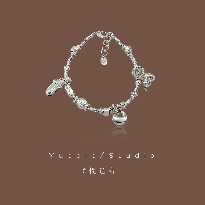 Fat Fortune Gourd Silver Plate Wrapped Pure Silver 999 Bracelet for Women 2026 Light Luxury Niche Mother's Day Gift Bracelet Fat Fortune Gourd Silver Plate Wrapped Pure Silver 999 Bracelet for Women 2026 Light Luxury Niche Mother's Day Gift Bracelet