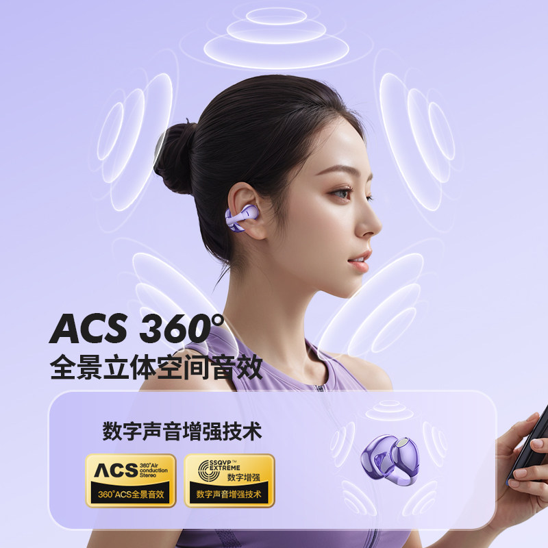 2025 New Newman Bluetooth Earphones Clip-On Wireless Air Bone Conduction Open Sound Quality Call Noise Reduction Ly36