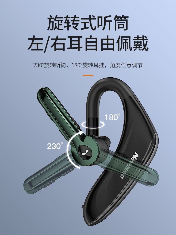 Newman Bluetooth Headset Wireless Single-Ear Ear-Hook Type Heavy Bass Running Sports Business Car Driving Headset Sl88