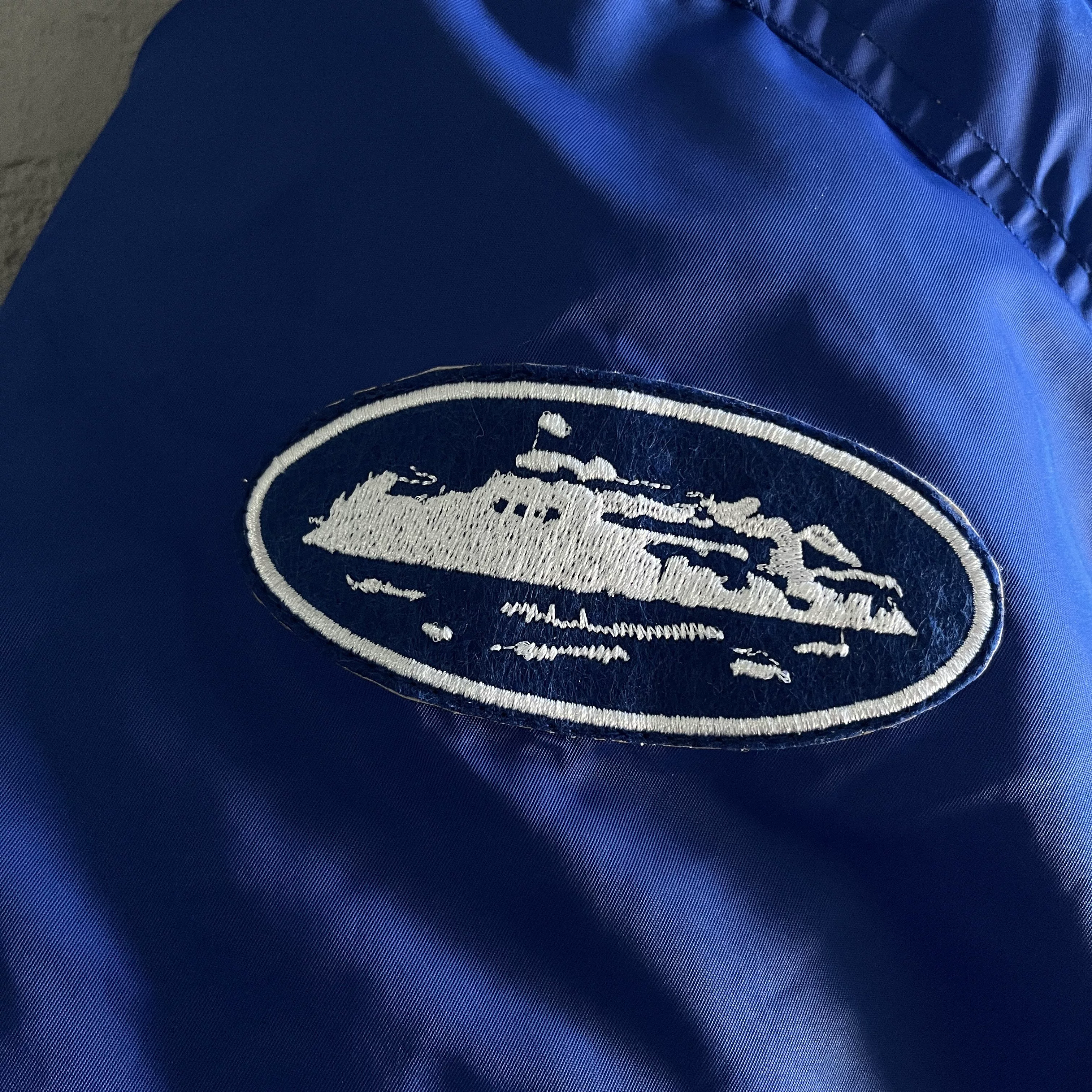 Blue jacket, with embroidery, ethnic style
