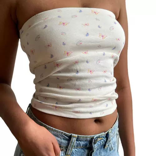 Новая женская бюстгальтер короткая цветочная точка в горошек