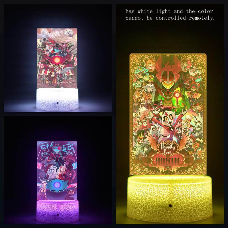 New Hazbin Hotel 2 Season 2 American Anime Merchandise with Built-In Remote Control 3D Night Light