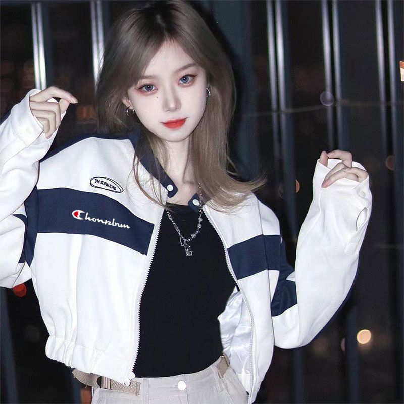 Champion Rainbow American Street Baseball Jacket Casual Short Coat Autumn Fashion Youthful Zipper Jacket Top