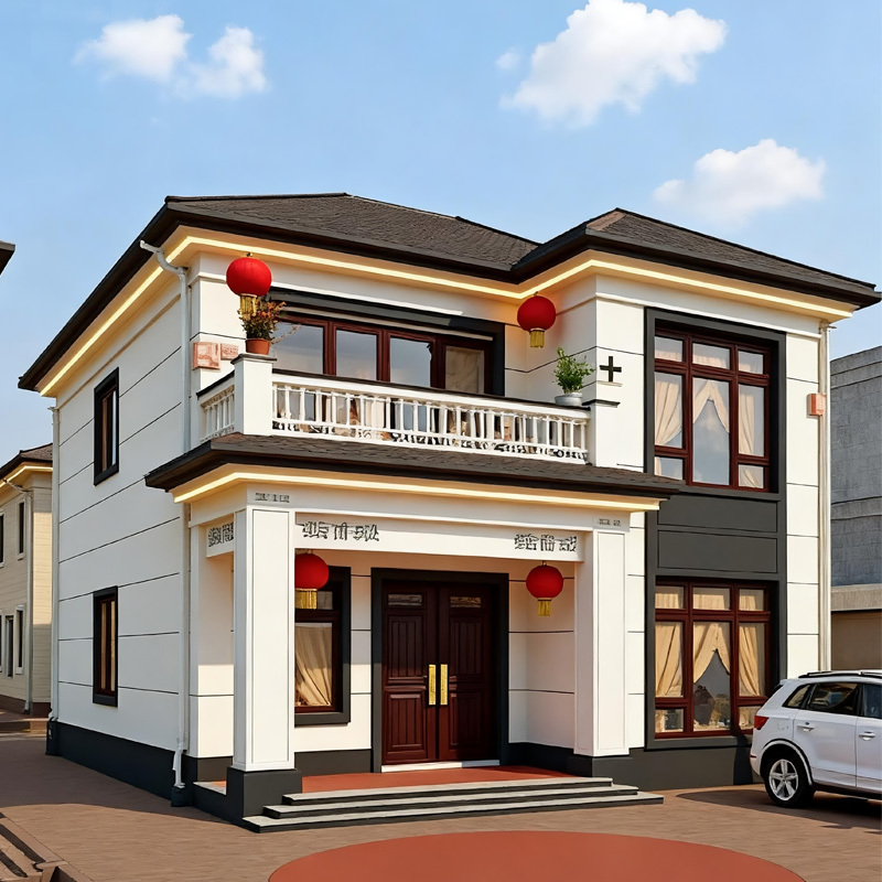 Rural Self-Built Villa Design Drawings, Two-Story European-Style Rural Small House, Simple European-Style Homestay Building Construction Drawings