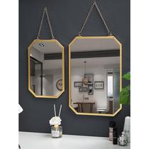 Nordic style iron square wall-mounted mirror bathroom bathroom dormitory mirror wall-mounted washbasin wall-mounted makeup mirror