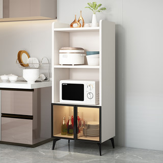 Estante de cocina, gabinete de almacenamiento multicapa de pie, gabinete de almacenamiento de platos, ollas, horno microondas, gabinete alto, multifunción para el hogar