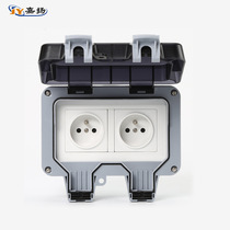 IP66 outdoor waterproof supply outdoor bathroom wall waterproof European standard French double