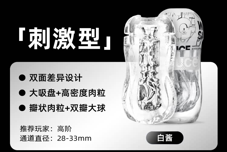 【中国直邮】 非理性 火箭杯 手动飞机杯 男用自慰器 隐形成人玩具 白酱杯内附润滑液