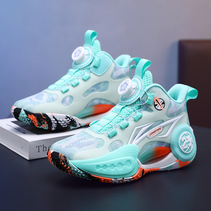 Qiao Zhou Versatile Children's Practical Sneakers 2026 Summer New Mesh Breathable Sneakers for Older Children with Friction Sound