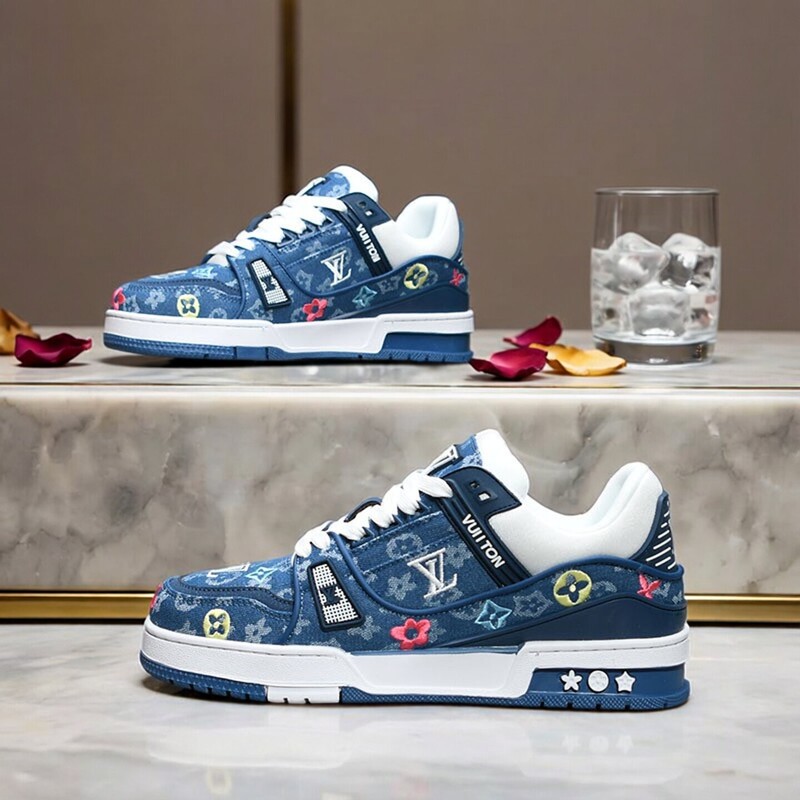 Hong Kong Lv0Ucy Brand-Name Spring and Summer Casual High-End High-Quality Imitation Breathable Height-Increasing Thick-Soled Sports Canvas Sneakers for Men and Women