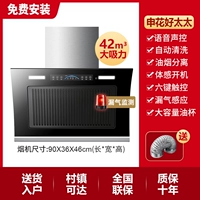 Интеллектуальная модель 90 см двойной голосовое управление голосовым управлением AI Intelligent+Мониторинг газа [Установка дома]