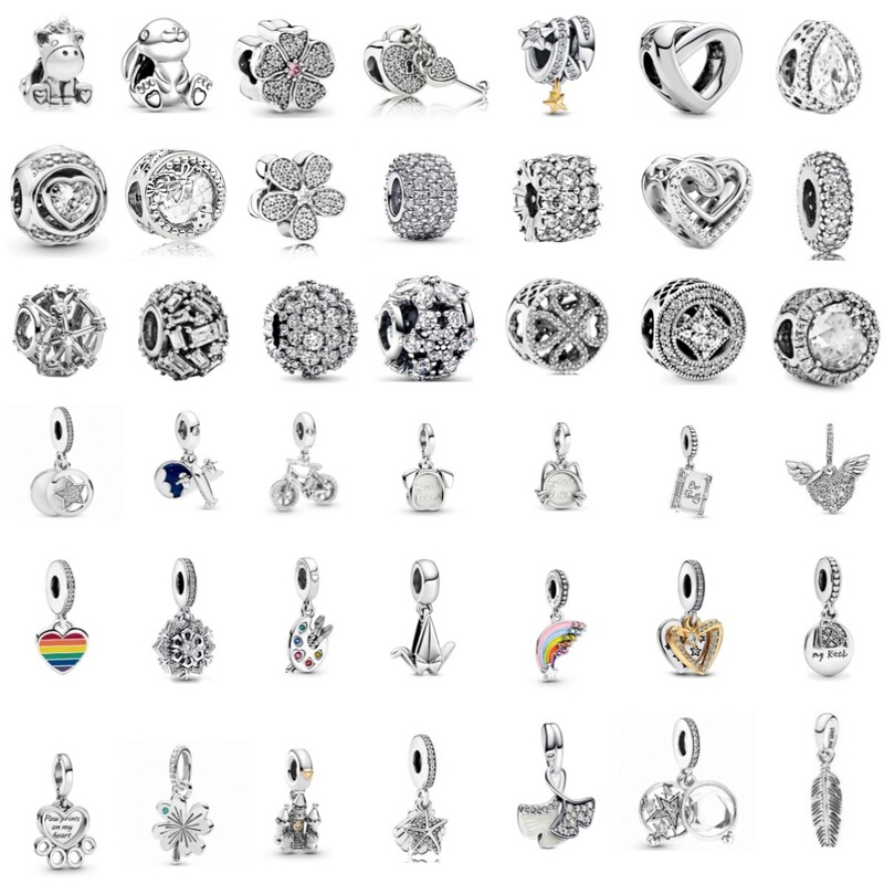 Panjia Rainbow Silver Bead Bracelet S925 Sparkling Loose Beads DIY Accessories Pendant Beads Glass Fixing Clasp for Women Panjia Rainbow Silver Bead Bracelet S925 Sparkling Loose Beads DIY Accessories Pendant Beads Glass Fixing Clasp for Women