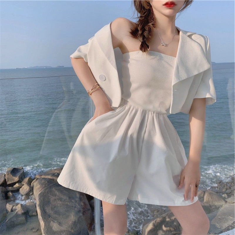Suit Jacket Summer Thin Women's Clothing New Casual Elegant Small Short-Sleeved White Short Suit Top Clothes Suit Jacket Summer Thin Women's Clothing New Casual Elegant Small Short-Sleeved White Short Suit Top Clothes