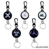 TAD high resilience telescopic wire rope key ring anti-lost anti-theft telescopic key chain anti-lost key chain easy-pull buckle