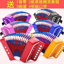 Tianyi small accordion childrens student Bayan hand-pulled professional musical instrument for beginners to play entry-level mini toy