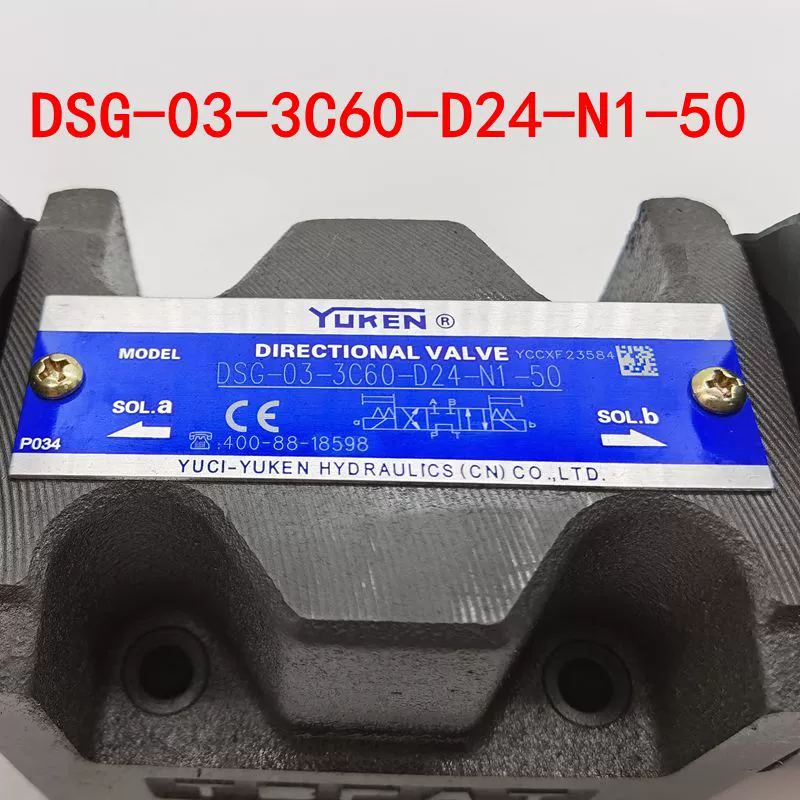 Van định hướng điện từ thủy lực Yuci DSG-03-3C2 3C4 2B2-A240 D24-N1-50 Yuyan YUKEN