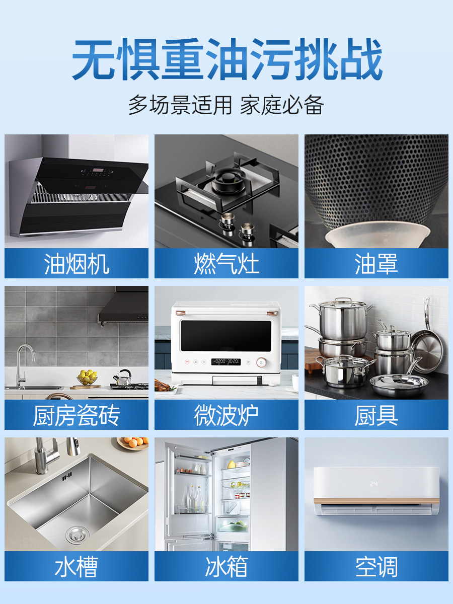 [Same as Niu Li's Product] Powerful Heavy-Duty Oil Stain Cleaner for Kitchen Range Hoods, a Cleaning Magic Tool for Home Use