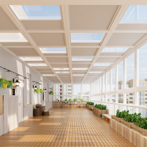 Sunroom sunshade roof curtain glass room manual skylight full blackout sun protection heat insulation cooling electric ceiling honeycomb curtain