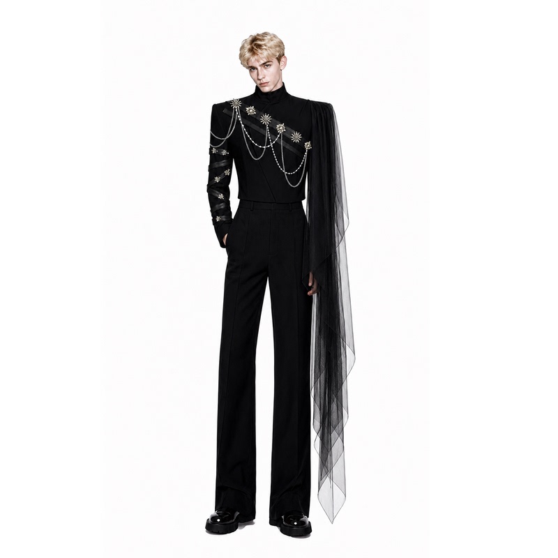 Yicai【Dreamlike Life】Short-Style Wide-Shoulder, Narrow-Waist Blazer with Structured Design and Raised Shoulder Design