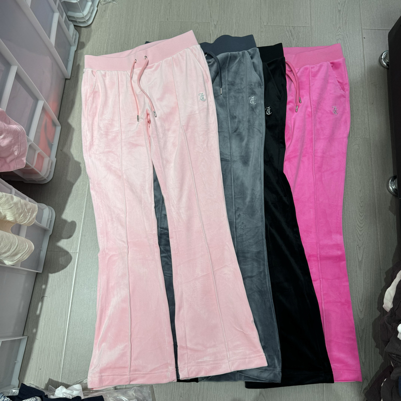 Export Pig Velvet Ribbed Four-Color Long Pants Flared Pants
