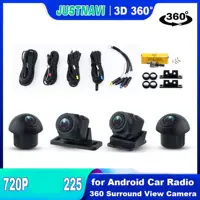 JUSTNAVI HD 3D 360 Camera Car Bird View System 4 Camera 360